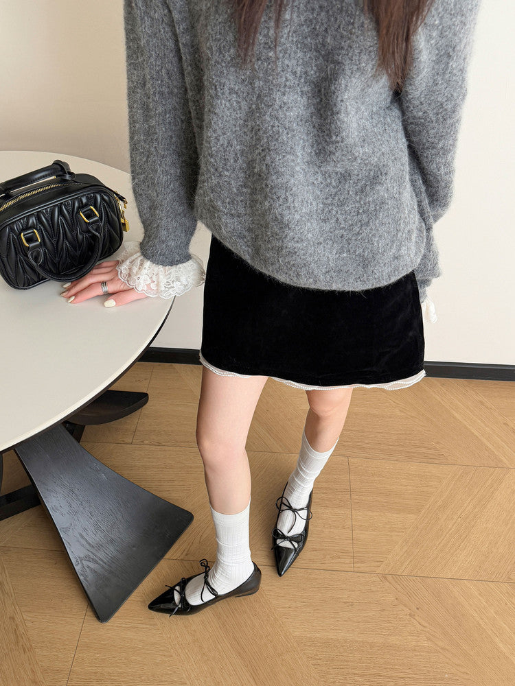 Karin Luna In Stock Spot Goods  Hot-selling Element Bowknot Square Toe Pointed Toe Single Shoes