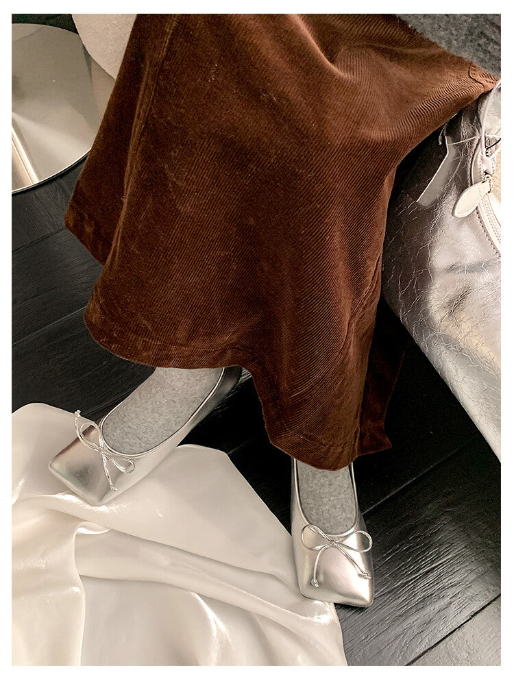 Karin Luna In Stock Spot Goods  Hurry up and grab this hot item!！Square-Toed Flat Granny Shoes