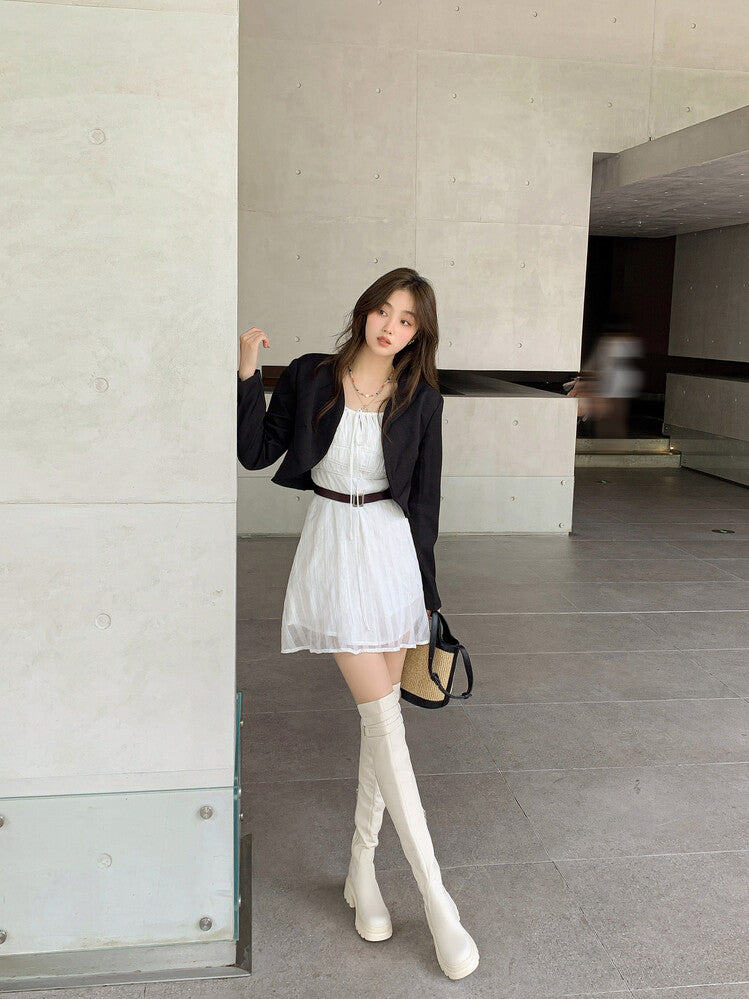 Karin Luna In Stock is the Way to Go！ Basic Thick-Soled Over-the-Knee Boots Super Soft Sheepskin Classic