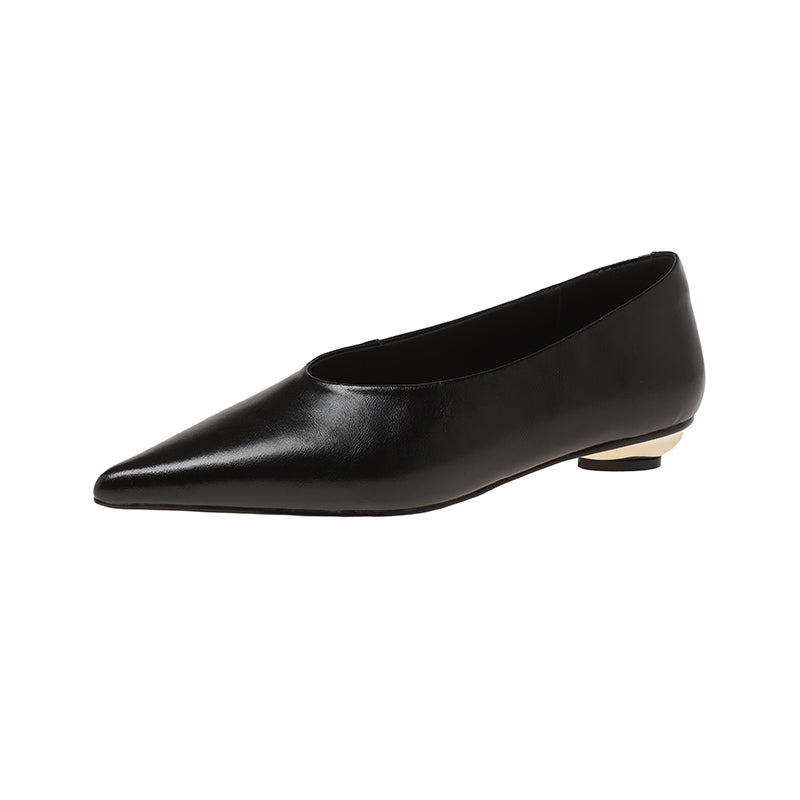 Karin Luna In Stock Spot Goods Classic three-color pointed toe metal heel shoes