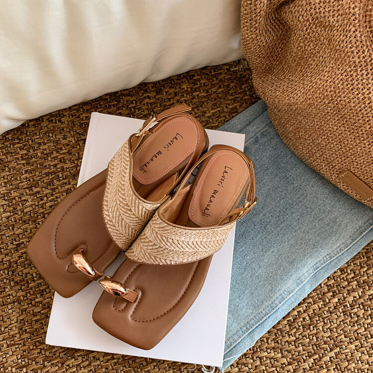 Karin Luna Hot Item Hot Item Spot Goods Featured Bestsellers Holiday Style Woven Sofa Sandals