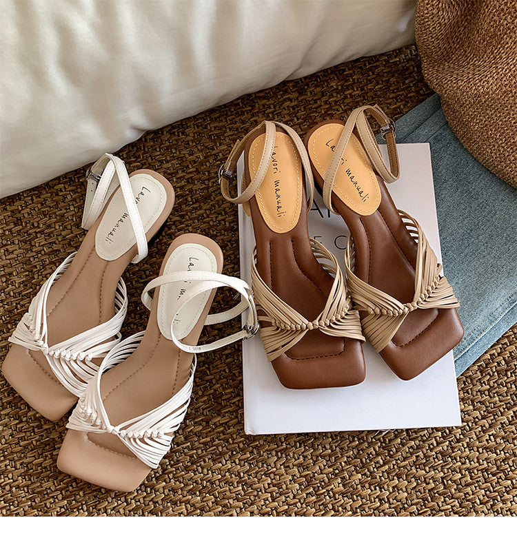 Karin Luna Handwoven Vacation Style~In stock Casual Versatile Sandals