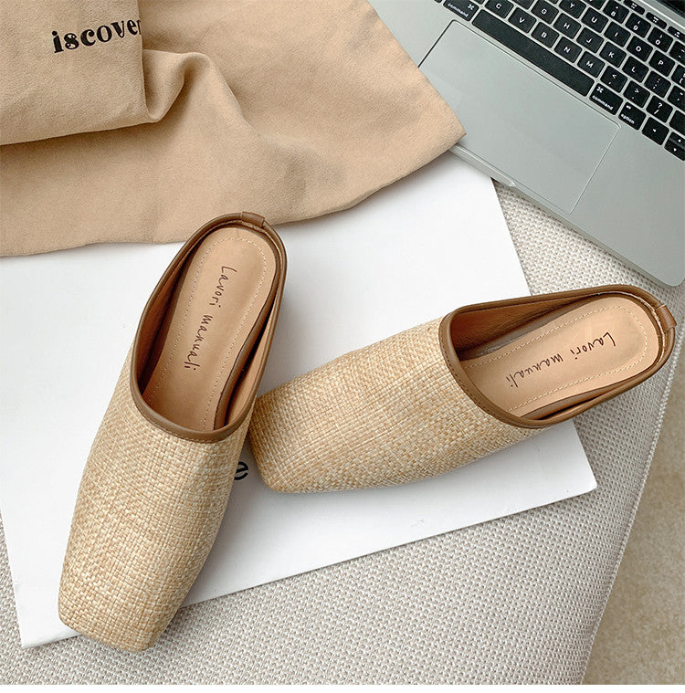 Karin Luna In Stock Spot Goods Baotou Vacation Style Height-Increasing Slippers