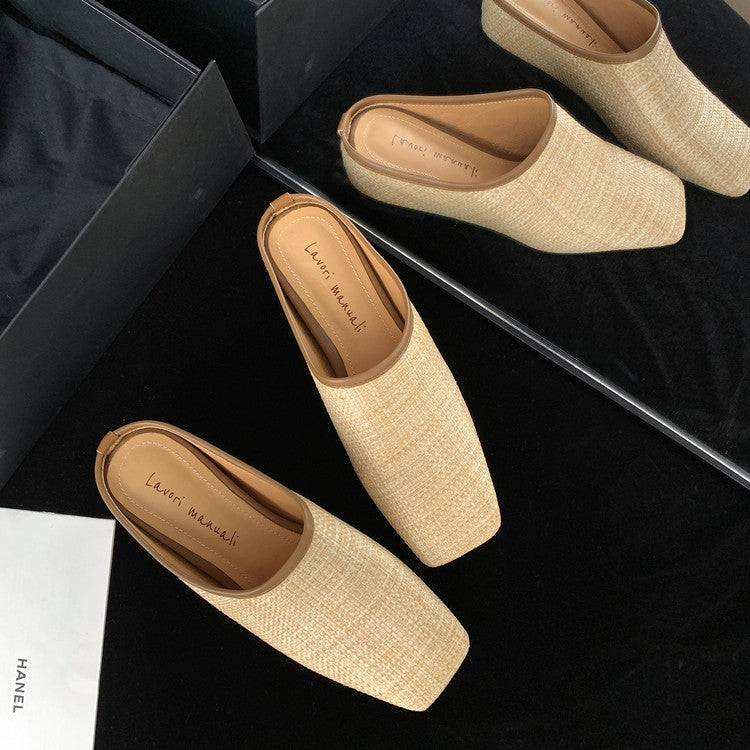 Karin Luna In Stock Spot Goods Baotou Vacation Style Height-Increasing Slippers