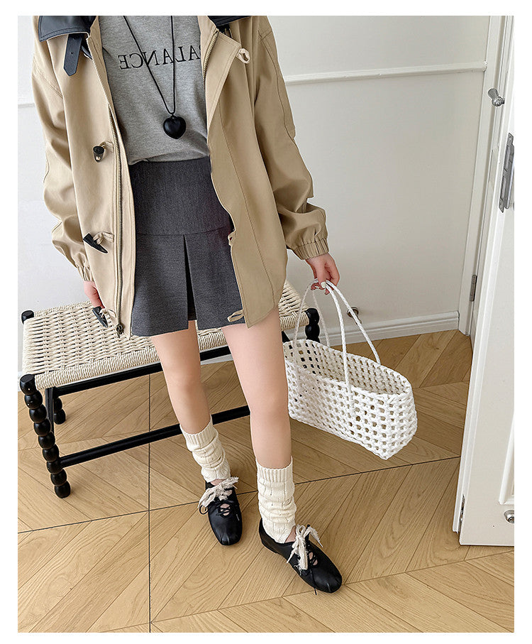 Karin Luna In Stock In Stock  Xiaohongshu Hot Sale Full Leather Round Toe Deep Mouth Single Shoes