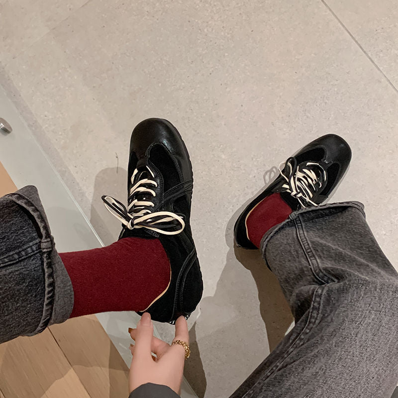 Karin Luna In Stock Spot Goods Casual Style Suede Lace-Up Height-Increasing Popular Single Shoes