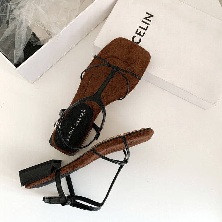 Karin Luna Bestseller Popular Featured products a Large Number of Spot Goods  Comes with data included  Thin Strap T Word Sandals
