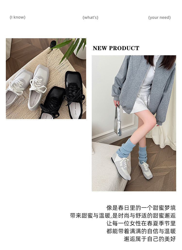 Karin Luna Casual Shoes Series~  In stock Lace-up Thick-soled Deep Mouth Single Shoes