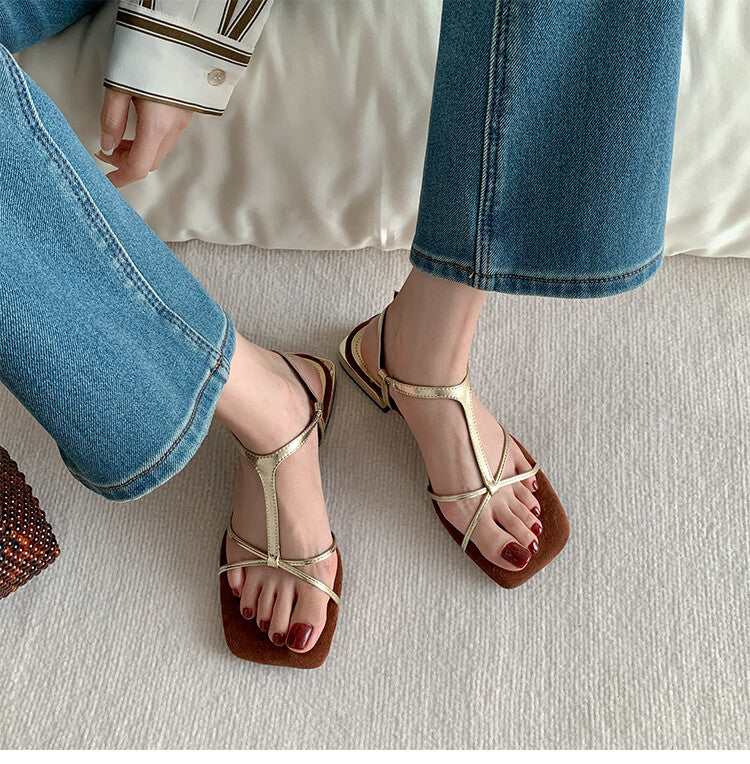 Karin Luna Bestseller Popular Featured products a Large Number of Spot Goods  Comes with data included  Thin Strap T Word Sandals