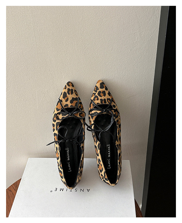 Karin Luna In Stock Spot Goods  Hot-selling Element Bowknot Square Toe Pointed Toe Single Shoes