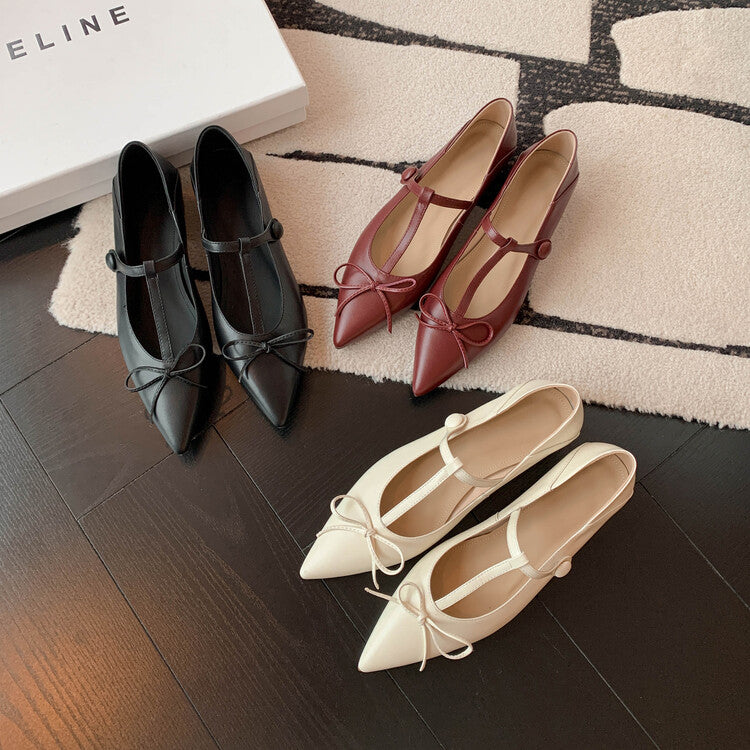 Karin Luna is a perfect Korean drama heroine~French Retro Style Full leather inside and out Pointed Bowknot
