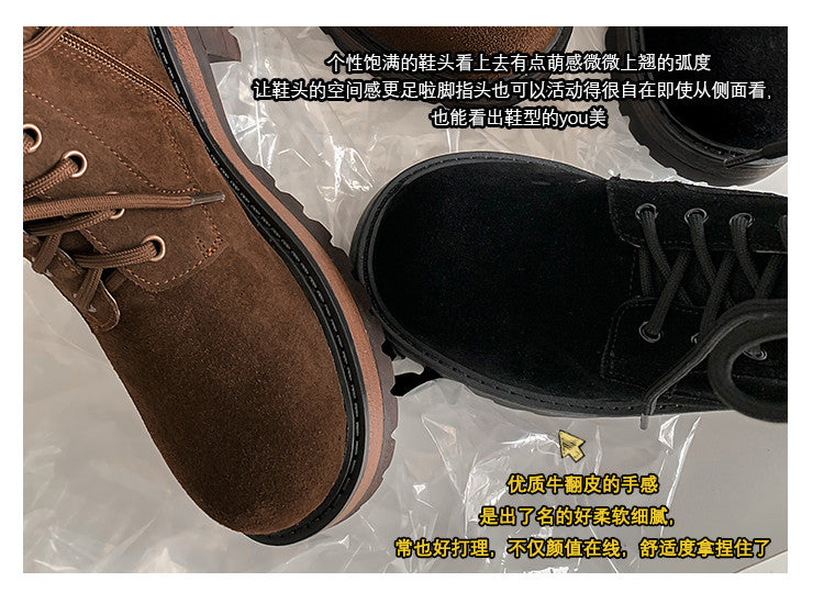 Karin Luna In Stock Casual style thin strap round toe suede ankle boots