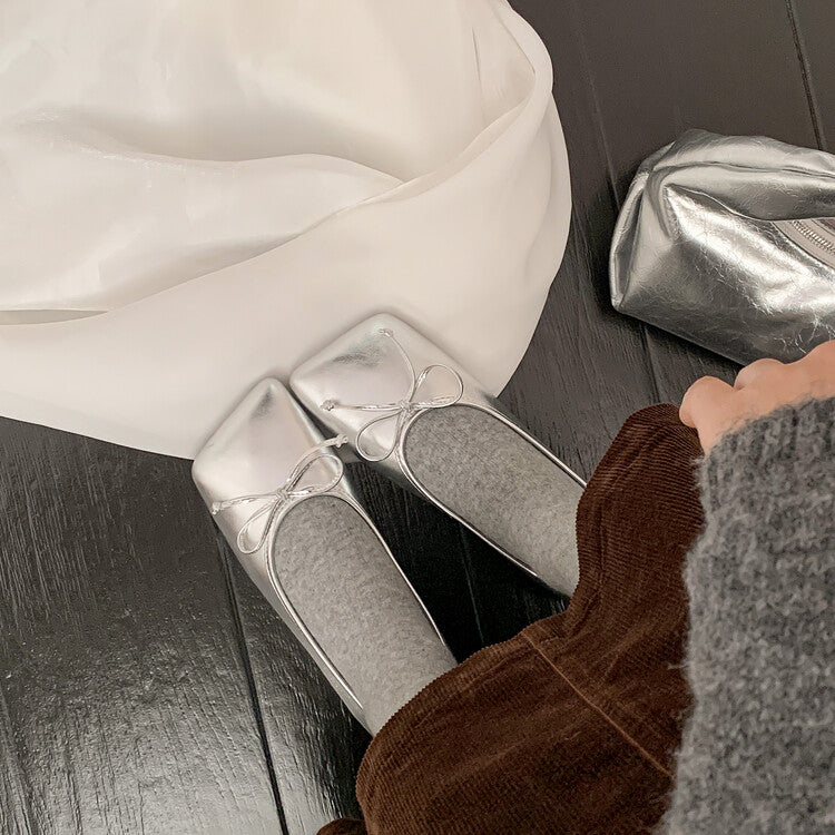 Karin Luna In Stock Spot Goods  Hurry up and grab this hot item!！Square-Toed Flat Granny Shoes