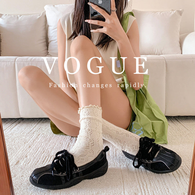 Karin Luna Casual Shoes Series~  In Stock Hot-Selling Versatile Lace-Up Casual Deep Mouth Flats