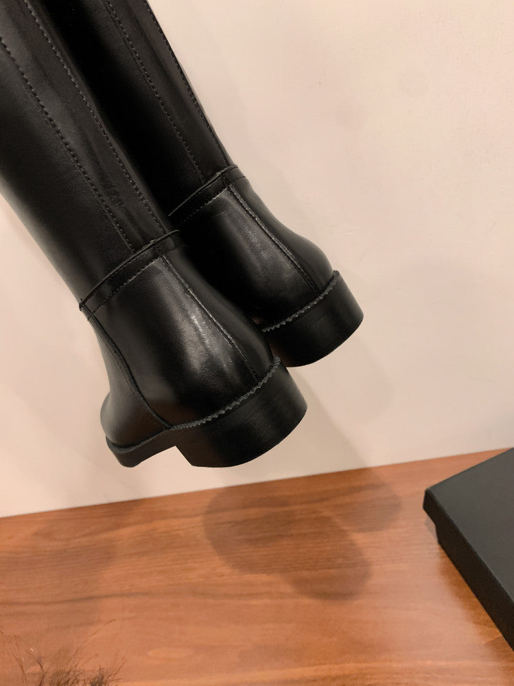 Karin Luna In Stock In-stock Basic Classic Timeless Round Toe Casual Riding Boots