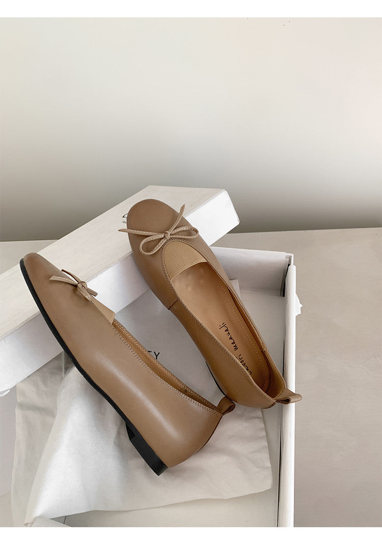 Karin Luna Full Layer Inside and Out~Basic Versatile Bow Hidden Heel Shoes