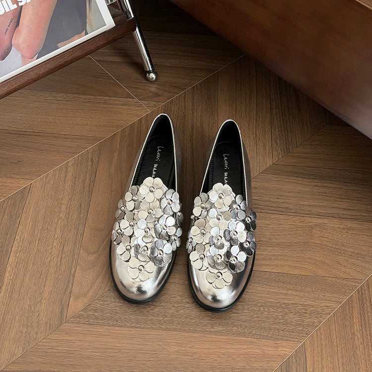 Karin Luna Casual Shoes Series~  Spot Goods In Stock Floral British Style Deep Mouth Single Shoes