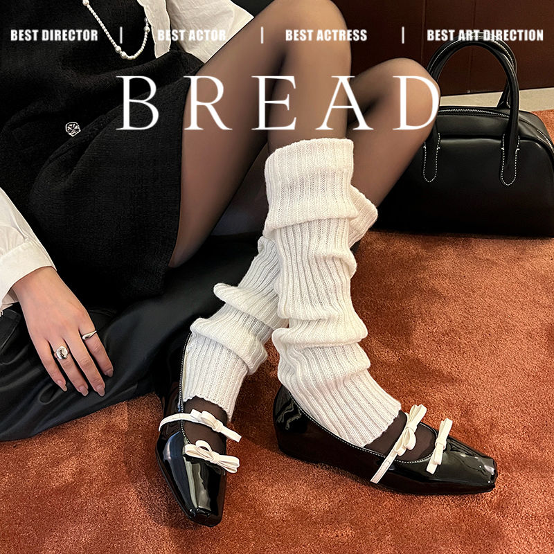 Karin Luna In Stock Spot Goods  Hot-Selling Element Bowknot Square-Toe Color-Block Height-Increasing Flats