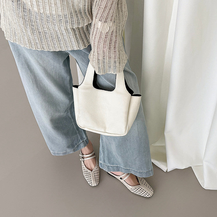 Karin Luna In Stock Spot Goods Hollow Woven One-Strap Closed-Toe Slippers