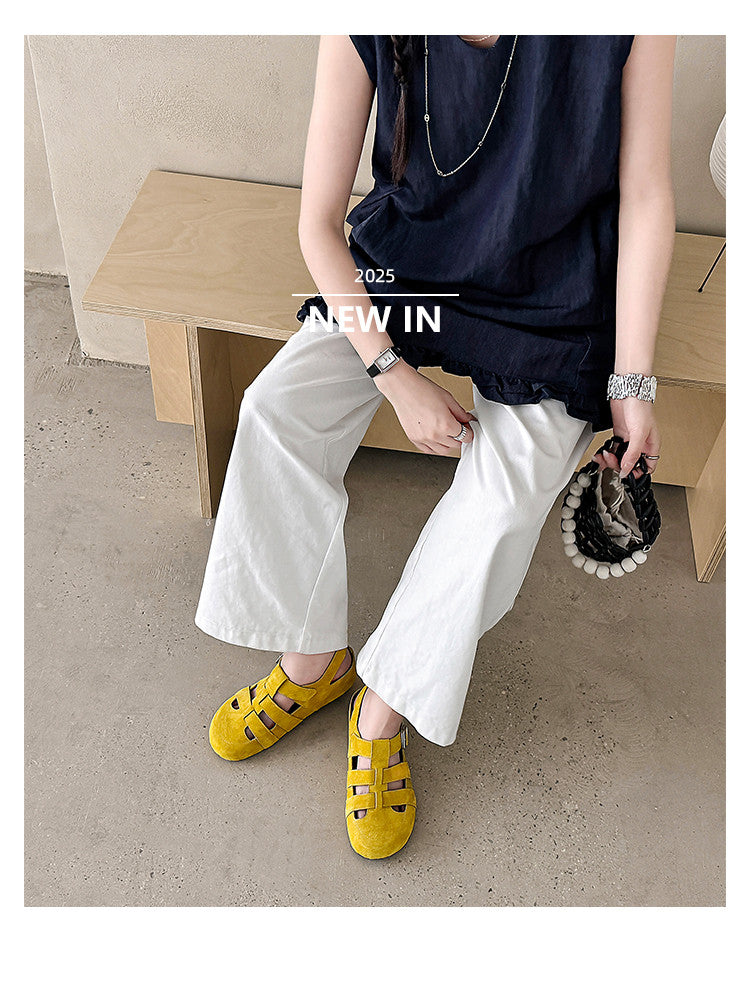 Karin Luna Full Layer Inside and Out~Basic Versatile Perforated Round Toe Birkenstock Shoes