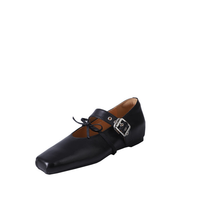 Karin Luna In Stock Spot Goods  Square Toe Internal Height Increase Detachable Bowknot