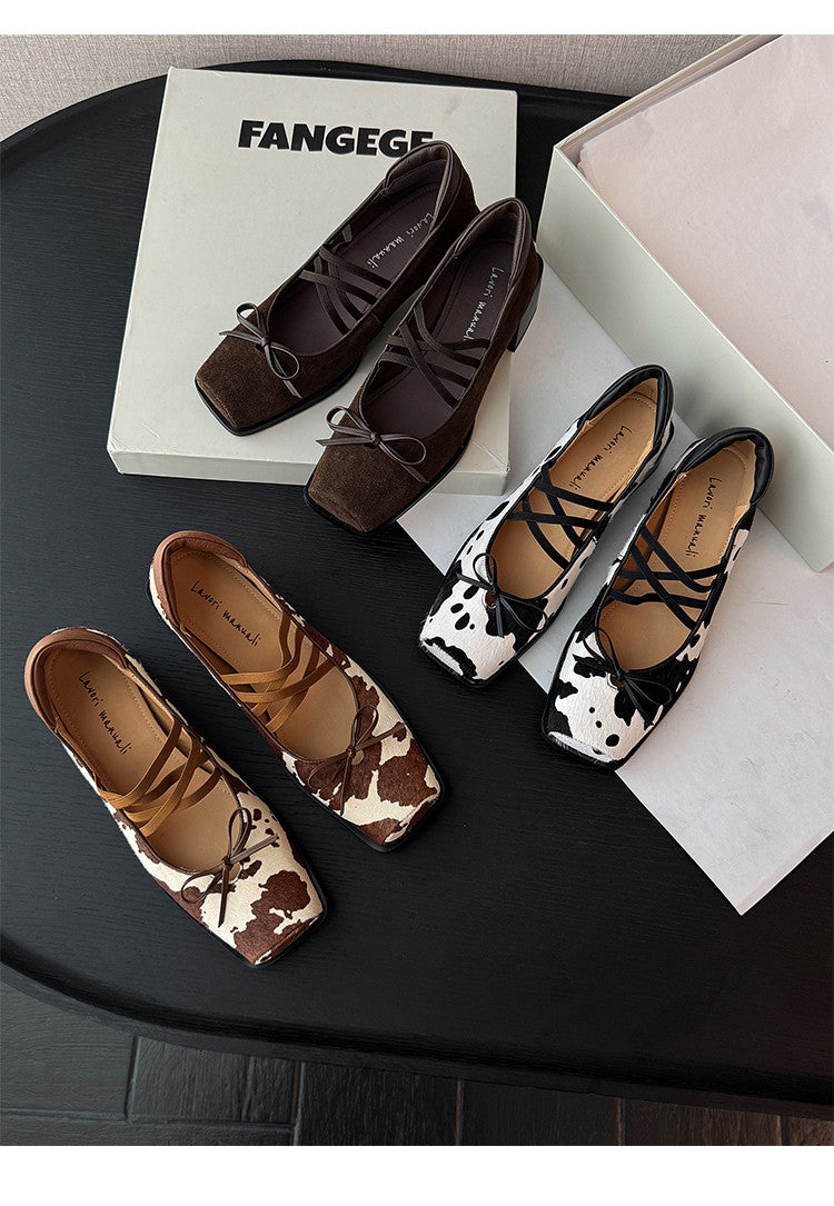 Karin Luna Hot Item Hot Item Xiaohongshu Hot Item  Comes with Bowknot Mary Jane Flats