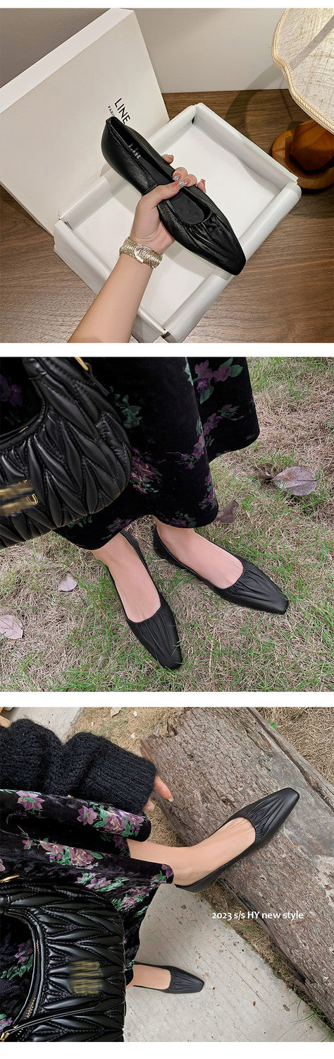 Karin Luna In Stock Spot Goods    Vintage Classic Style Shallow Mouth Single Shoes