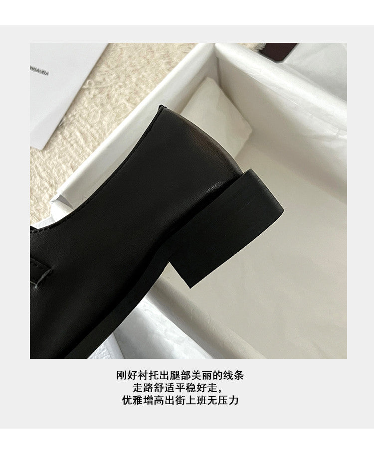 Karin Luna Casual Shoes Series~  In stock Classic color-blocking British style deep-mouth single shoes