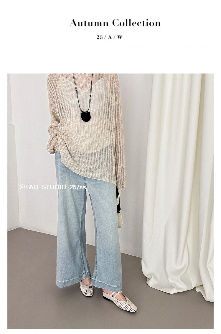 Karin Luna In Stock Spot Goods Hollow Woven One-Strap Closed-Toe Slippers