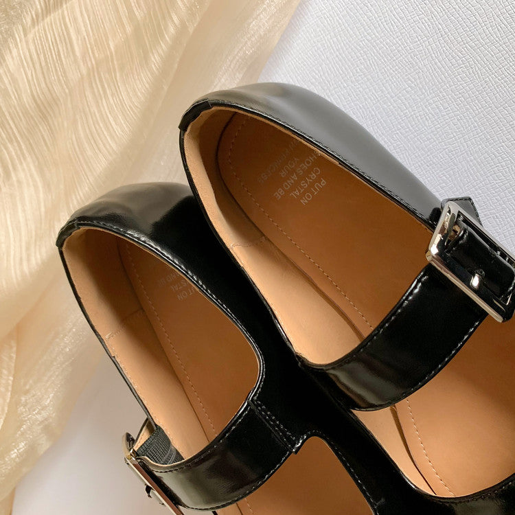 Karin Luna In Stock Spot Goods One-Strap Height-Increasing Belt Buckle Single Shoes