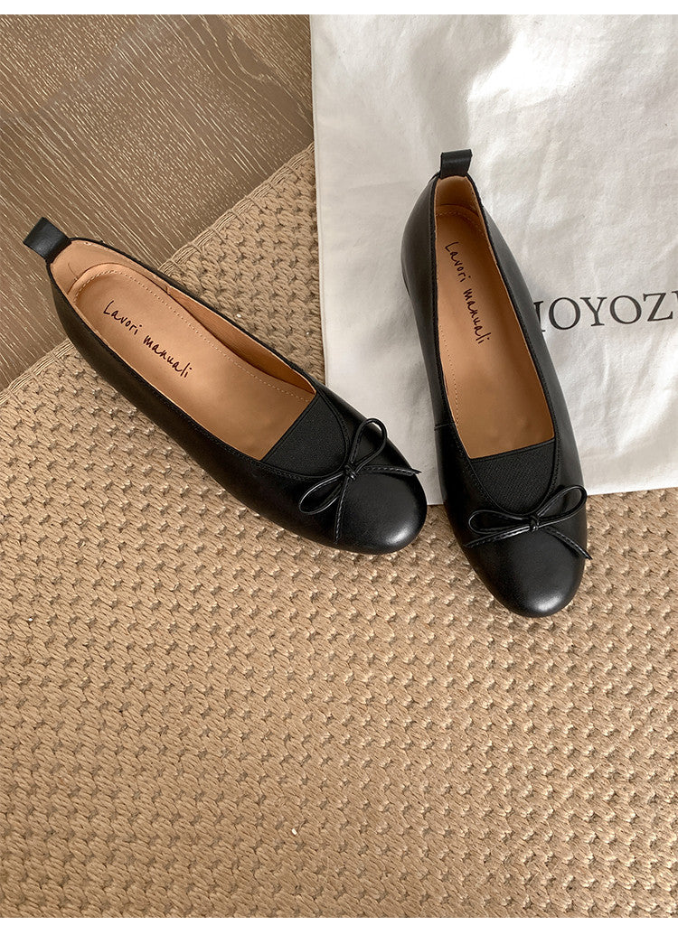 Karin Luna Full Layer Inside and Out~Basic Versatile Bow Hidden Heel Shoes