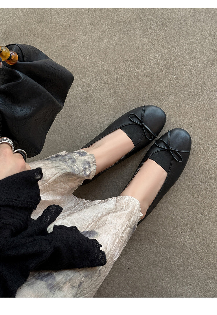 Karin Luna Full Layer Inside and Out~Basic Versatile Bow Hidden Heel Shoes