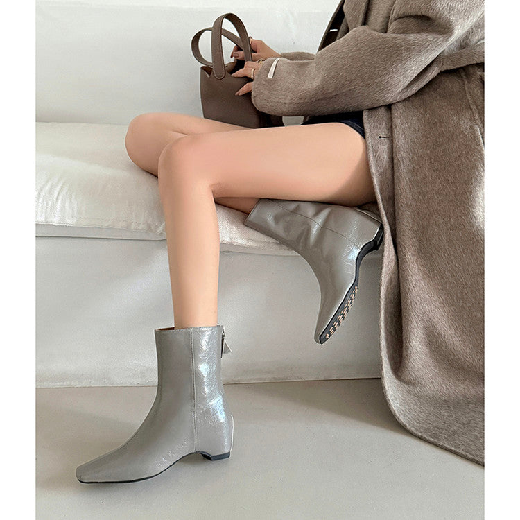 Karin Luna Basic Versatile  Square toe Hot-selling Short Boots