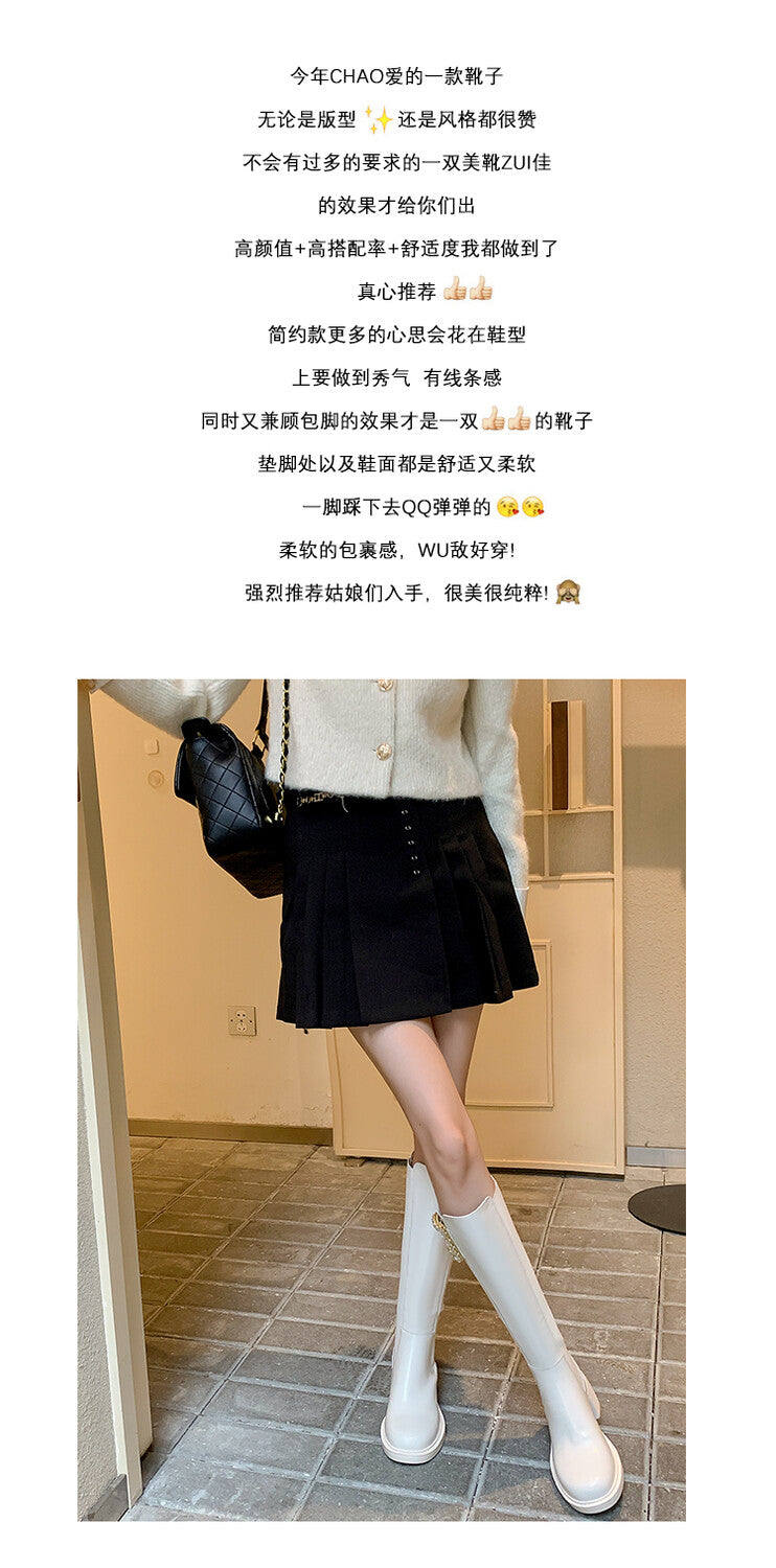 Karin Luna Bestseller Spot Goods Exquisiteness round Head Elastic Long Boots