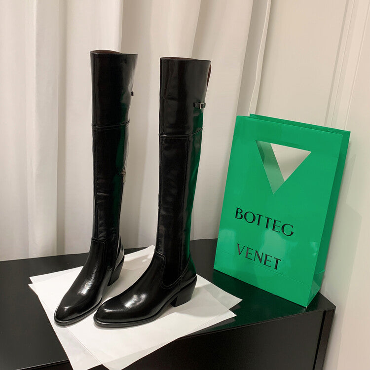 Karin Luna exploded  Three versions exploded Single Fleece Lining Fur Collar Version  Thick Fur Collar Foldable Hot-Selling Full Cowhide Pointed Toe Chunky Heel Classic Style