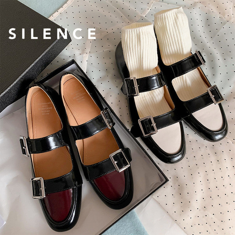 Karin Luna In Stock Spot Goods One-Strap Height-Increasing Belt Buckle Single Shoes