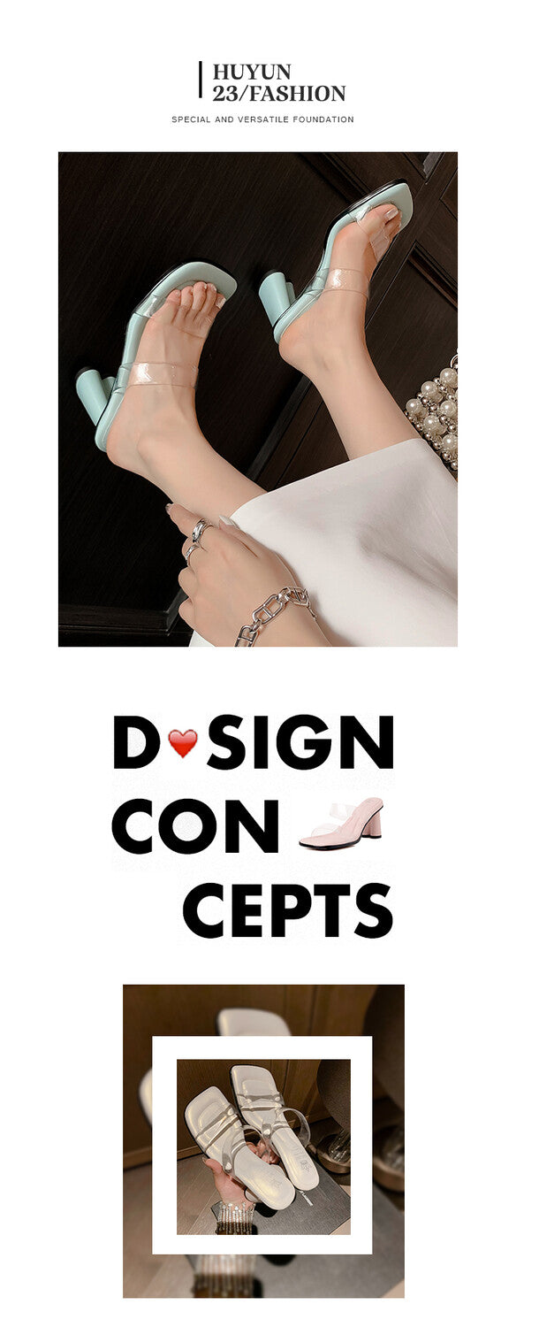 Karin Luna Cinderella's Crystal Shoes~Spot Goods Spot Goods  Increase height without tiring the feet Super Soft Sofa Transparent Slippers