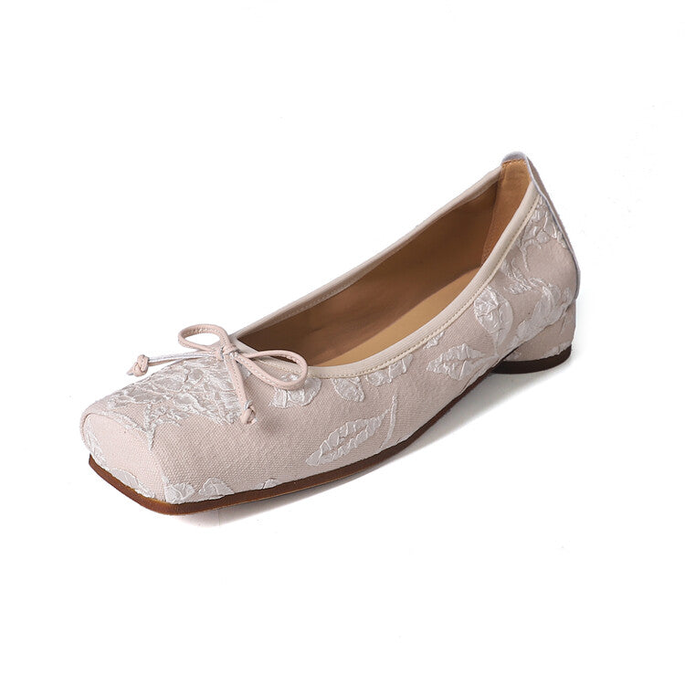 Karin Luna In Stock  In stock  Vintage Chinese Style Embroidered Rose~ Butterfly Knot Granny Shoes