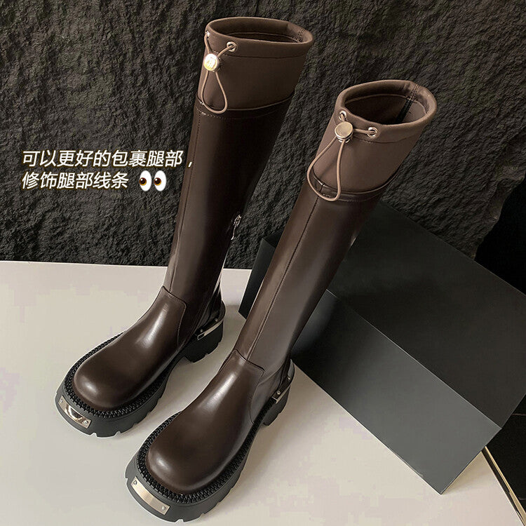 Karin Luna High Volume Bestseller  Comes with data plan included Front Metal Patch Drawstring design Full Cowhide Long Boots
