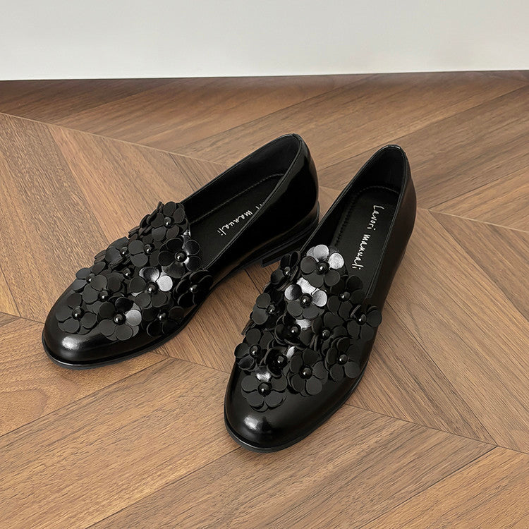 Karin Luna Casual Shoes Series~  Spot Goods In Stock Floral British Style Deep Mouth Single Shoes
