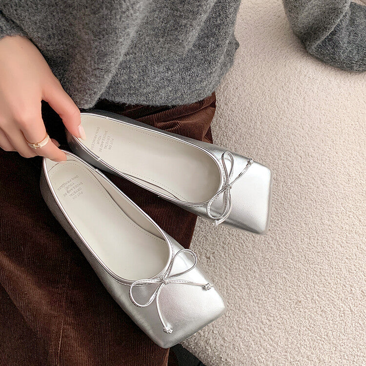Karin Luna In Stock Spot Goods  Hurry up and grab this hot item!！Square-Toed Flat Granny Shoes