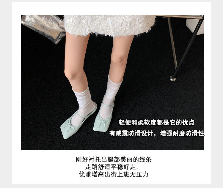Karin Luna Hot-Selling Derivative Edition~Comes with data plan included Must-have Butterfly Knot Closed-Toe Height-Increasing Slippers