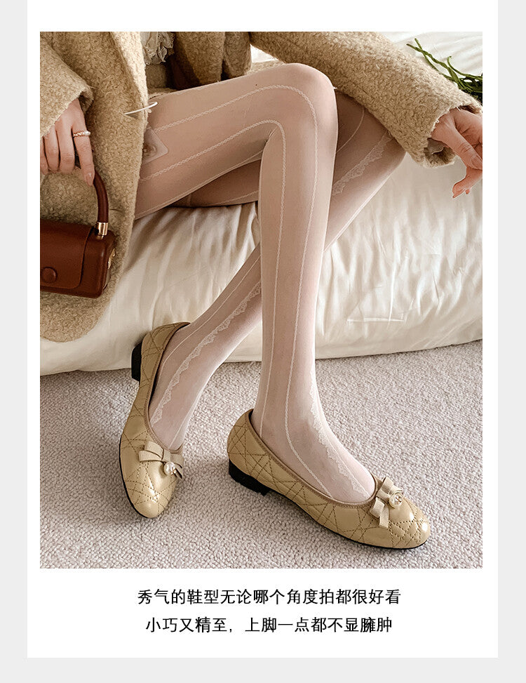 Karin Luna In Stock Spot Goods  Dior's popular retro flat rhombus-pattern granny shoes First Layer Sheepskin Full leather inside and out