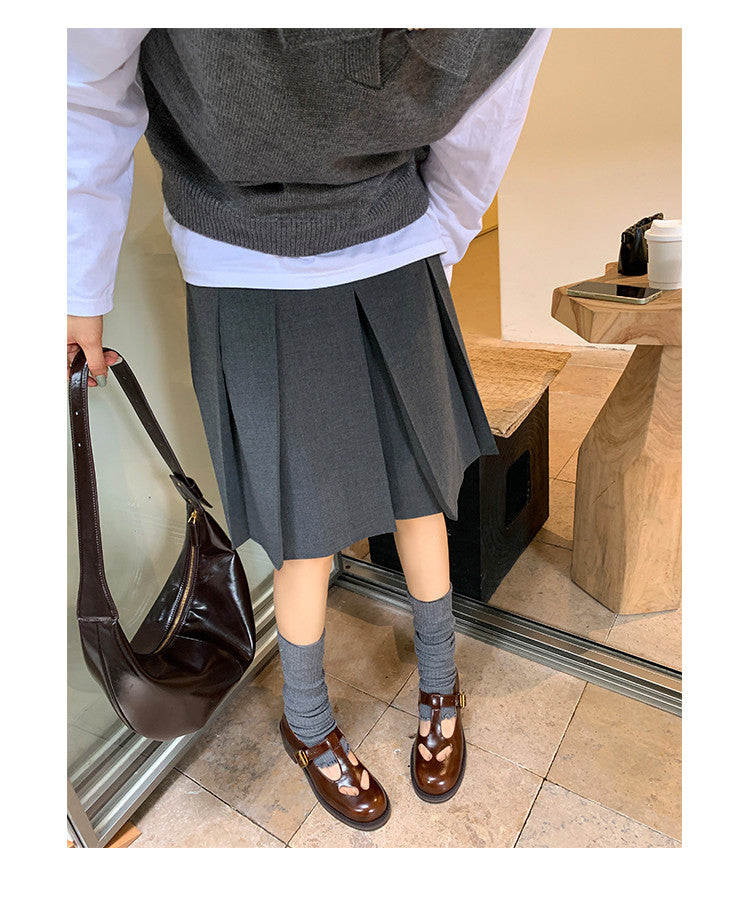 Karin Luna In Stock Spot Goods Minimalist Retro British Style Irregular Hollow Single Shoes