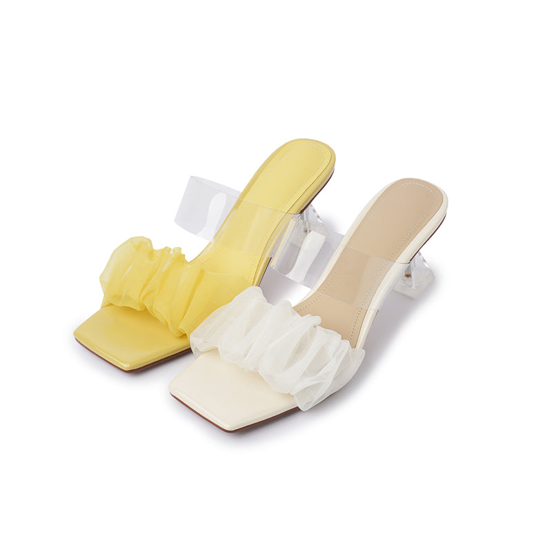Karin Luna In Stock Spot Goods The feeling of summer Breathable Organza Elegant Slippers