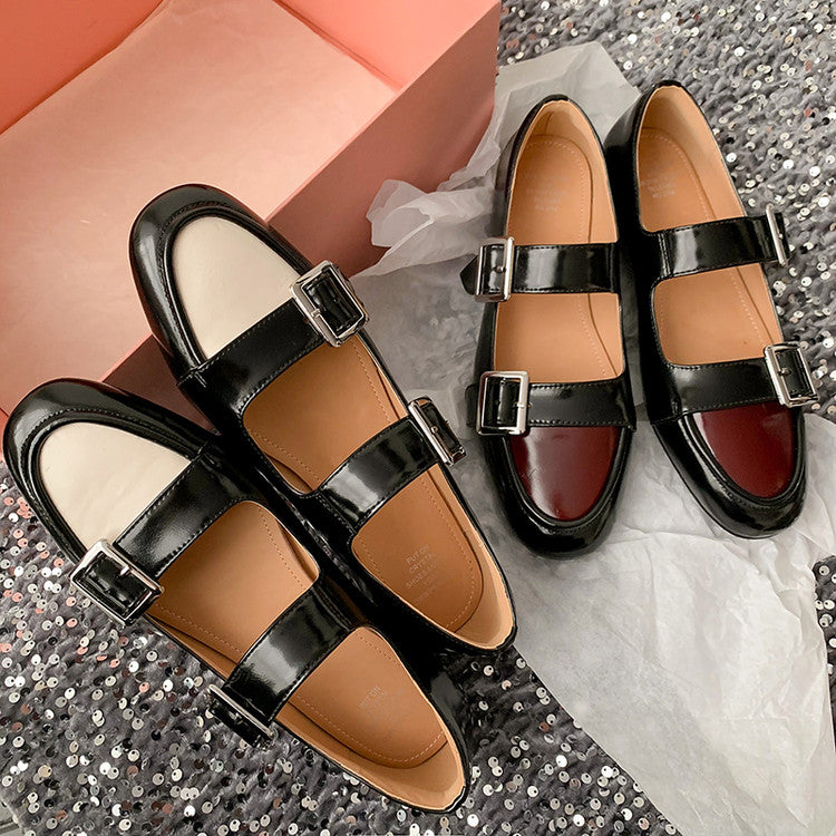 Karin Luna In Stock Spot Goods One-Strap Height-Increasing Belt Buckle Single Shoes