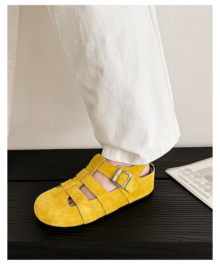 Karin Luna Full Layer Inside and Out~Basic Versatile Perforated Round Toe Birkenstock Shoes