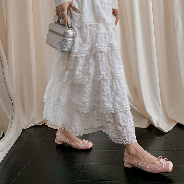 Karin Luna In Stock  In stock  Vintage Chinese Style Embroidered Rose~ Butterfly Knot Granny Shoes