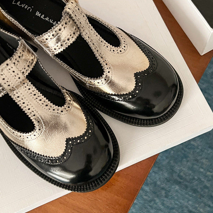 Karin Luna In Stock Spot Goods  Color Matching t Round Toe British Style Single Shoes