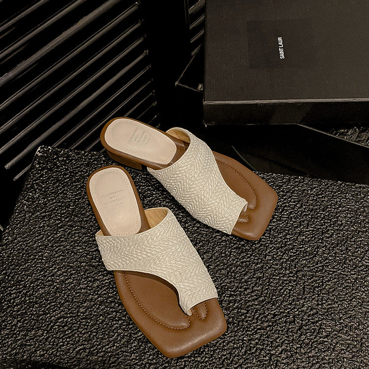 Karin Luna Bestseller  Popular  Data Hot-Selling Toe-Clip Straw Vacation Style Slippers